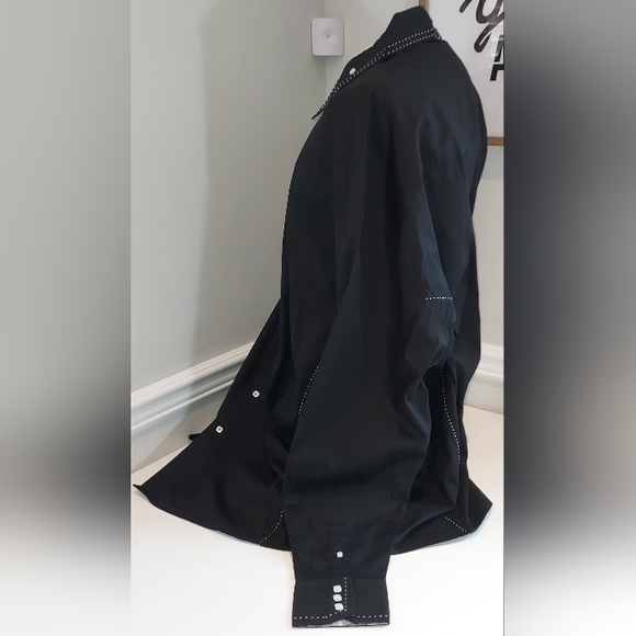 Knockout Premium Label Black Long Sleeve Dress Shirt Size 5XLB NWT - Picture 5 of 8